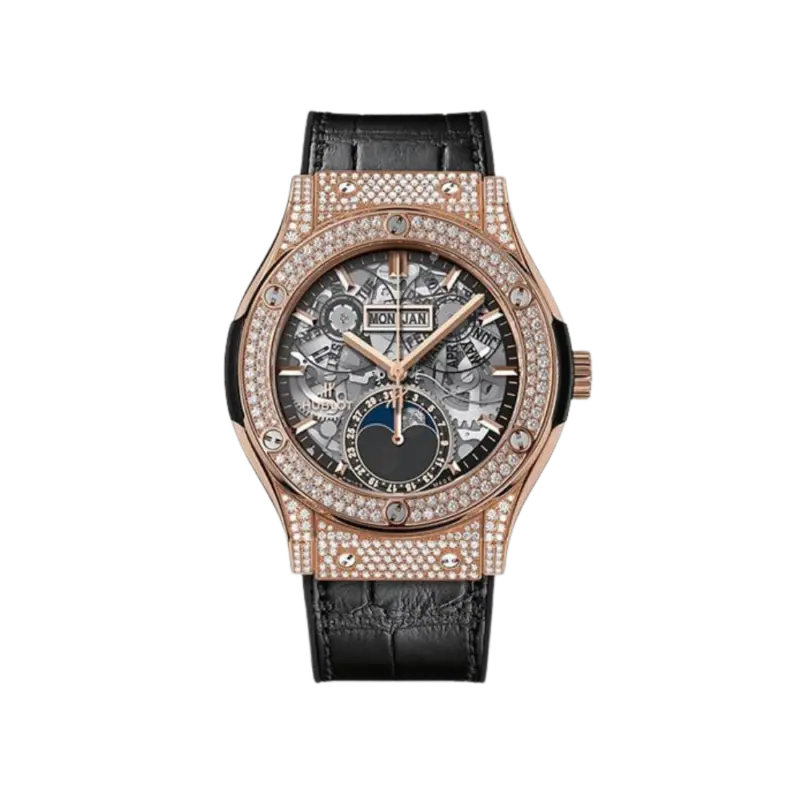 Hublot Classic Fusion Aerofusion Moonphase King Gold 42mm, Ref# 547.OX.0180.LR