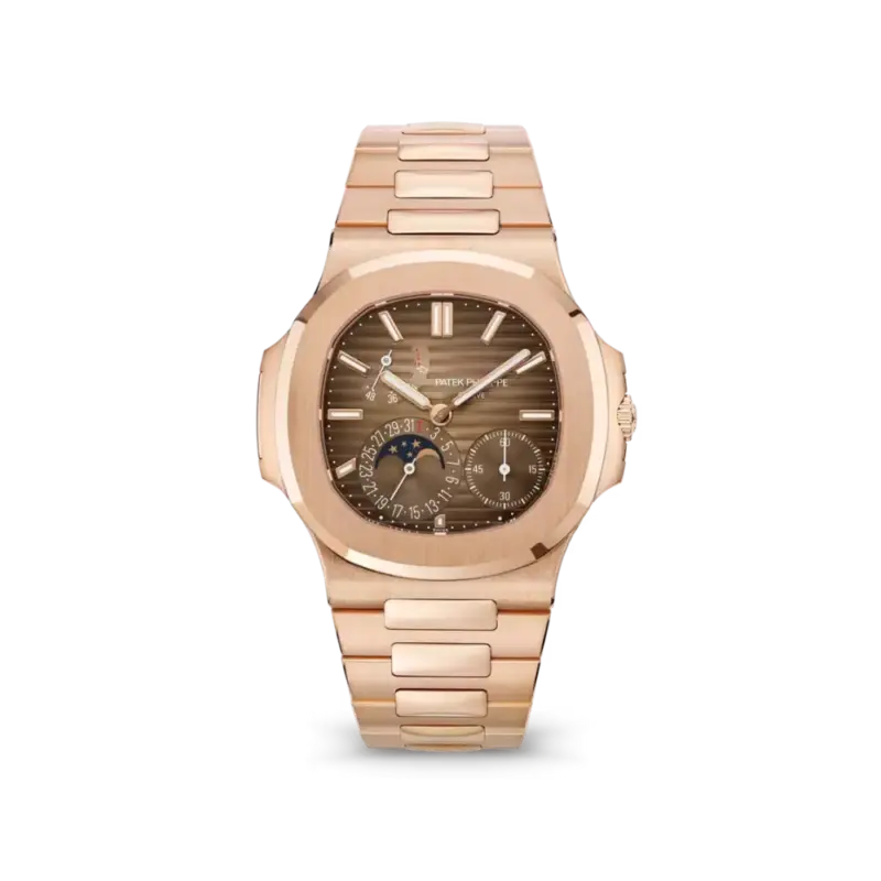 Patek Philippe Nautilus Moon Phase Rose Gold Watch 5712/1R-001